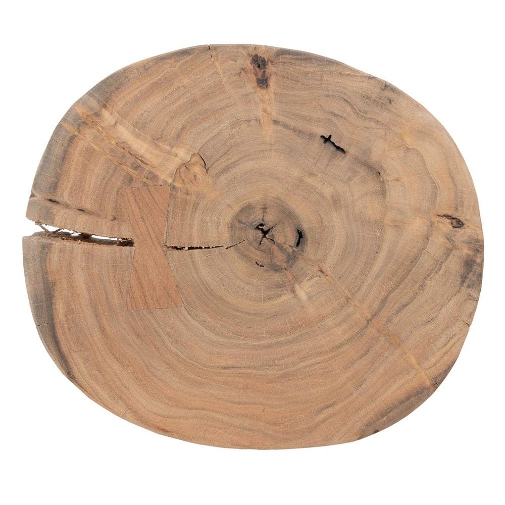 Set de 3 Mesitas de Madera de Acacia y Hierro - Diseño Natural y Contemporáneo (62,3 cm) para Salones y Dormitorios - Imagen 9