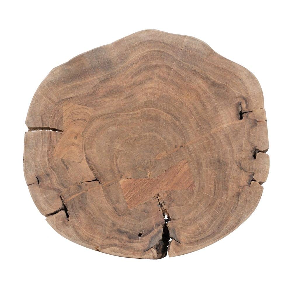 Set de 3 Mesitas de Madera de Acacia y Hierro - Diseño Natural y Contemporáneo (62,3 cm) para Salones y Dormitorios - Imagen 11