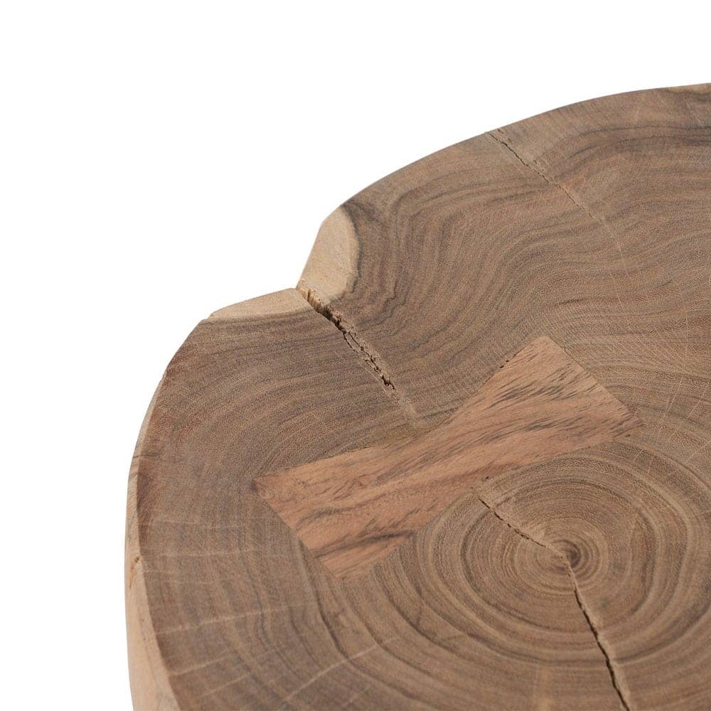 Set de 3 Mesitas de Madera de Acacia y Hierro - Diseño Natural y Contemporáneo (62,3 cm) para Salones y Dormitorios - Imagen 2