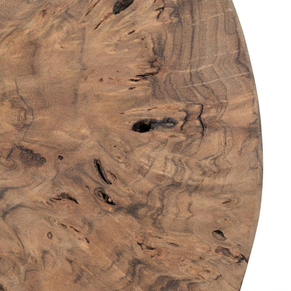 Set de 3 Mesitas de Madera de Acacia y Hierro - Diseño Natural y Contemporáneo (62,3 cm) para Salones y Dormitorios - Imagen 3