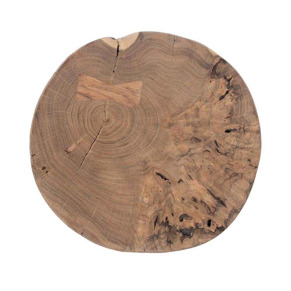 Set de 3 Mesitas de Madera de Acacia y Hierro - Diseño Natural y Contemporáneo (62,3 cm) para Salones y Dormitorios - Imagen 7