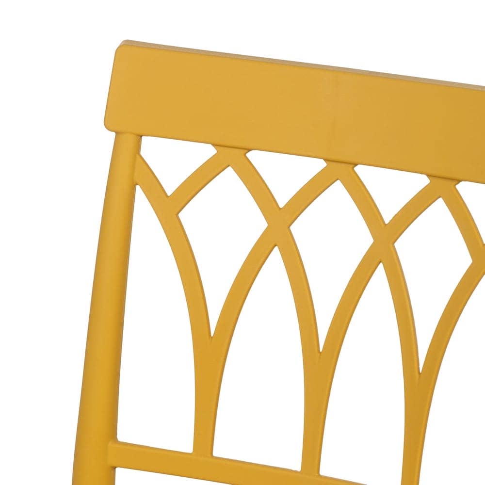Silla Amarilla Apilable Dorven de Polipropileno - Diseño Ergonómico y Resistente para Interiores y Exteriores - Imagen 5