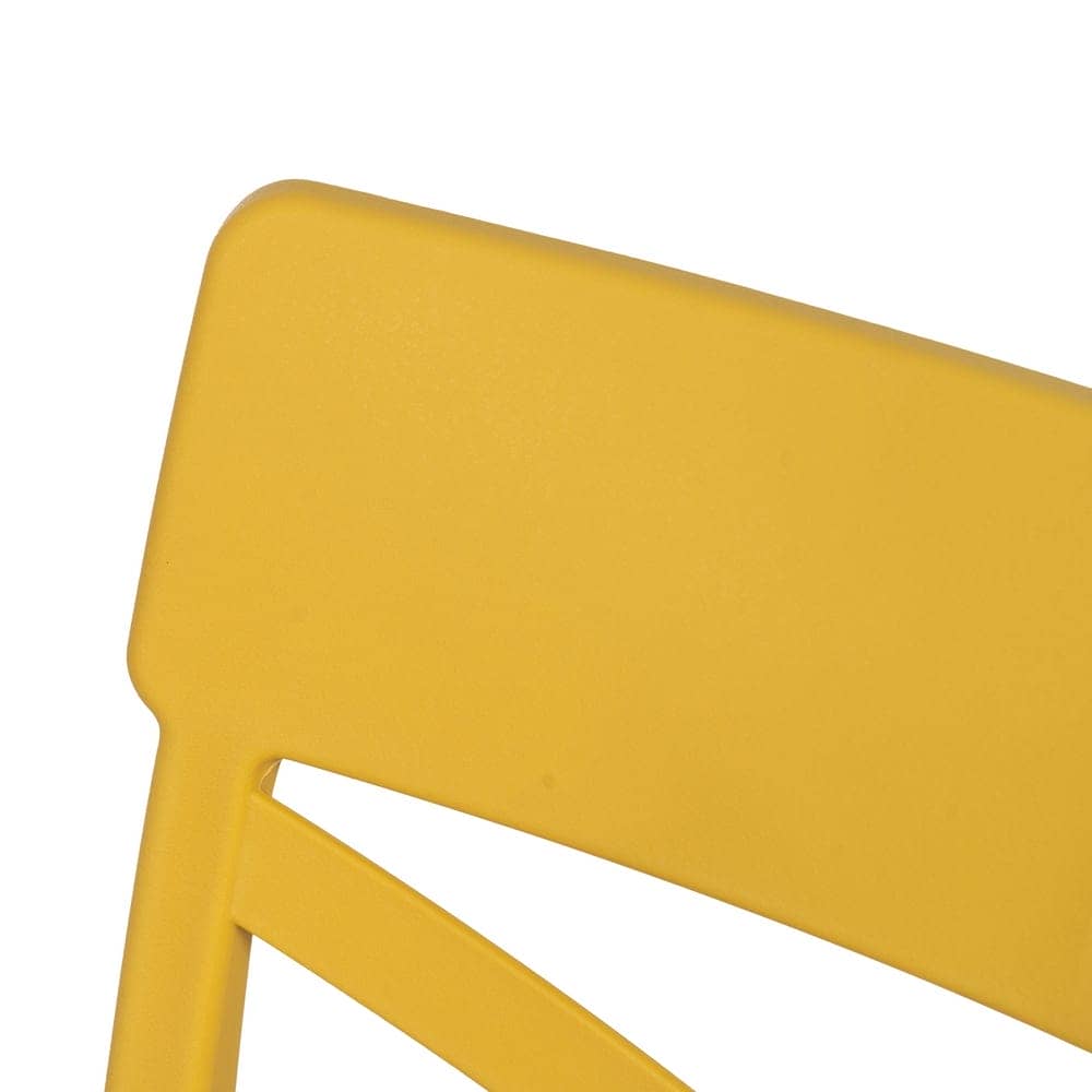 Silla Amarilla Apilable Zantor de Polipropileno - Diseño Moderno y Resistente para Exteriores, 84 cm de Altura, Ligera y Cómoda - Imagen 6