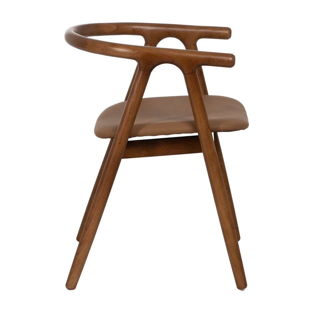 Silla Granth de Madera de Olmo Amarillo y Marrón con Asiento Acolchado - Diseño Moderno y Confort Superior (71 cm) - Imagen 2