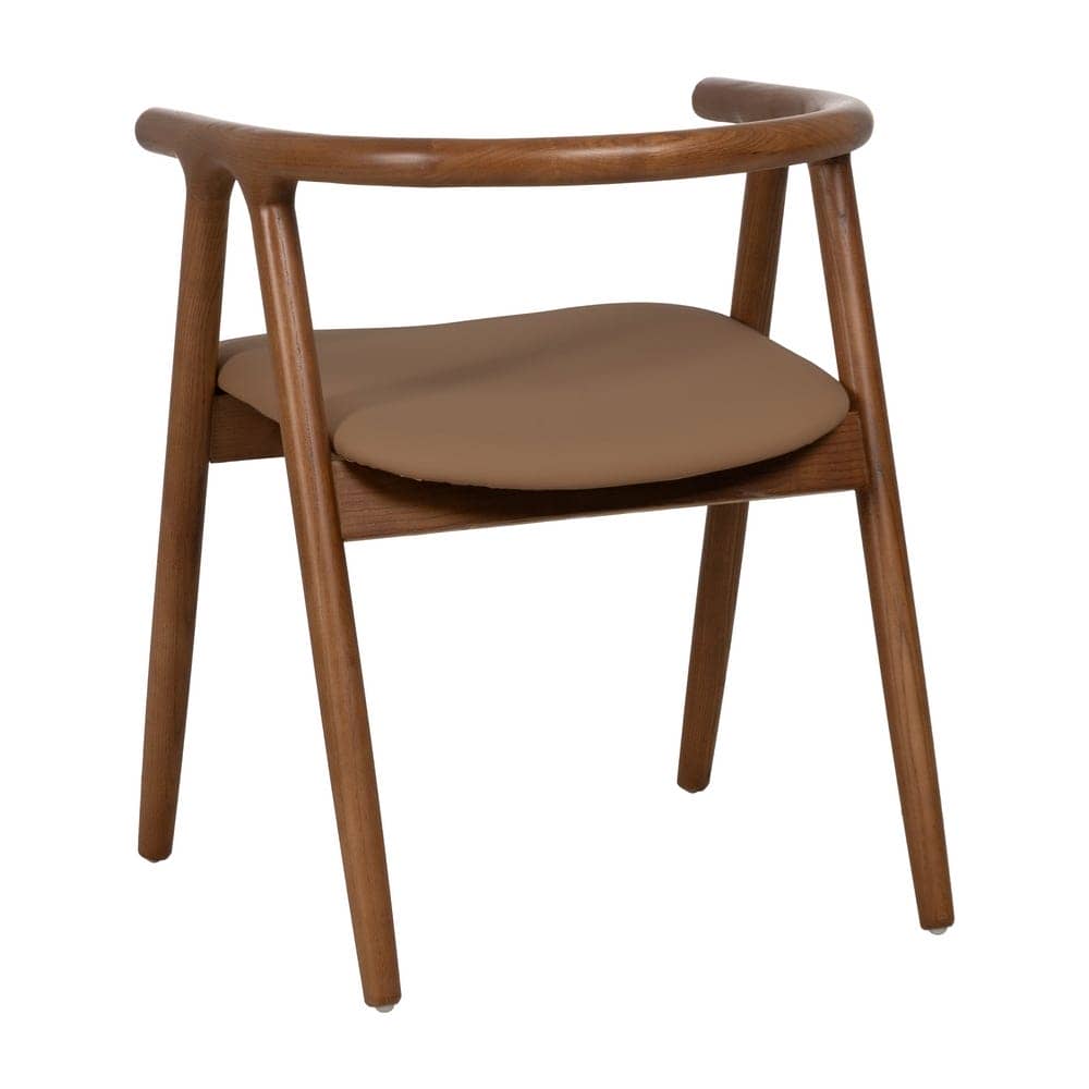 Silla Granth de Madera de Olmo Amarillo y Marrón con Asiento Acolchado - Diseño Moderno y Confort Superior (71 cm) - Imagen 3