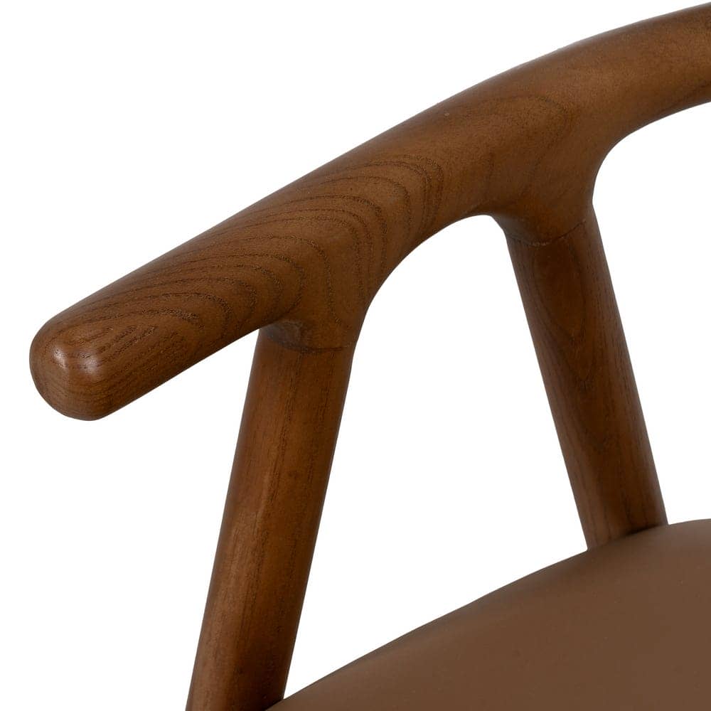 Silla Granth de Madera de Olmo Amarillo y Marrón con Asiento Acolchado - Diseño Moderno y Confort Superior (71 cm) - Imagen 7
