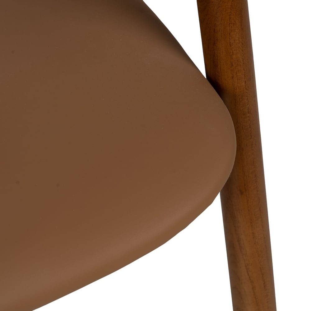 Silla Granth de Madera de Olmo Amarillo y Marrón con Asiento Acolchado - Diseño Moderno y Confort Superior (71 cm) - Imagen 8