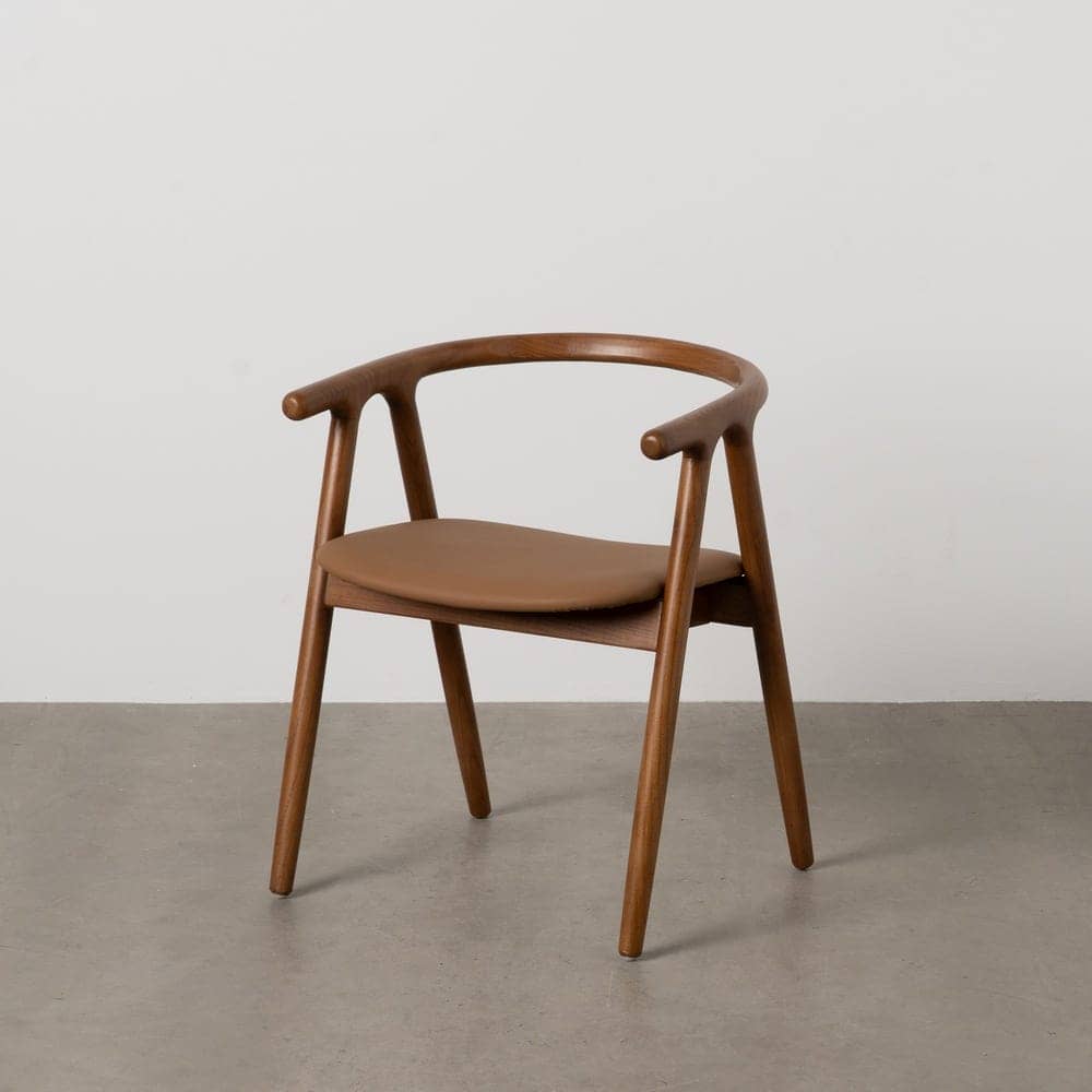 Silla Granth de Madera de Olmo Amarillo y Marrón con Asiento Acolchado - Diseño Moderno y Confort Superior (71 cm) - Imagen 13
