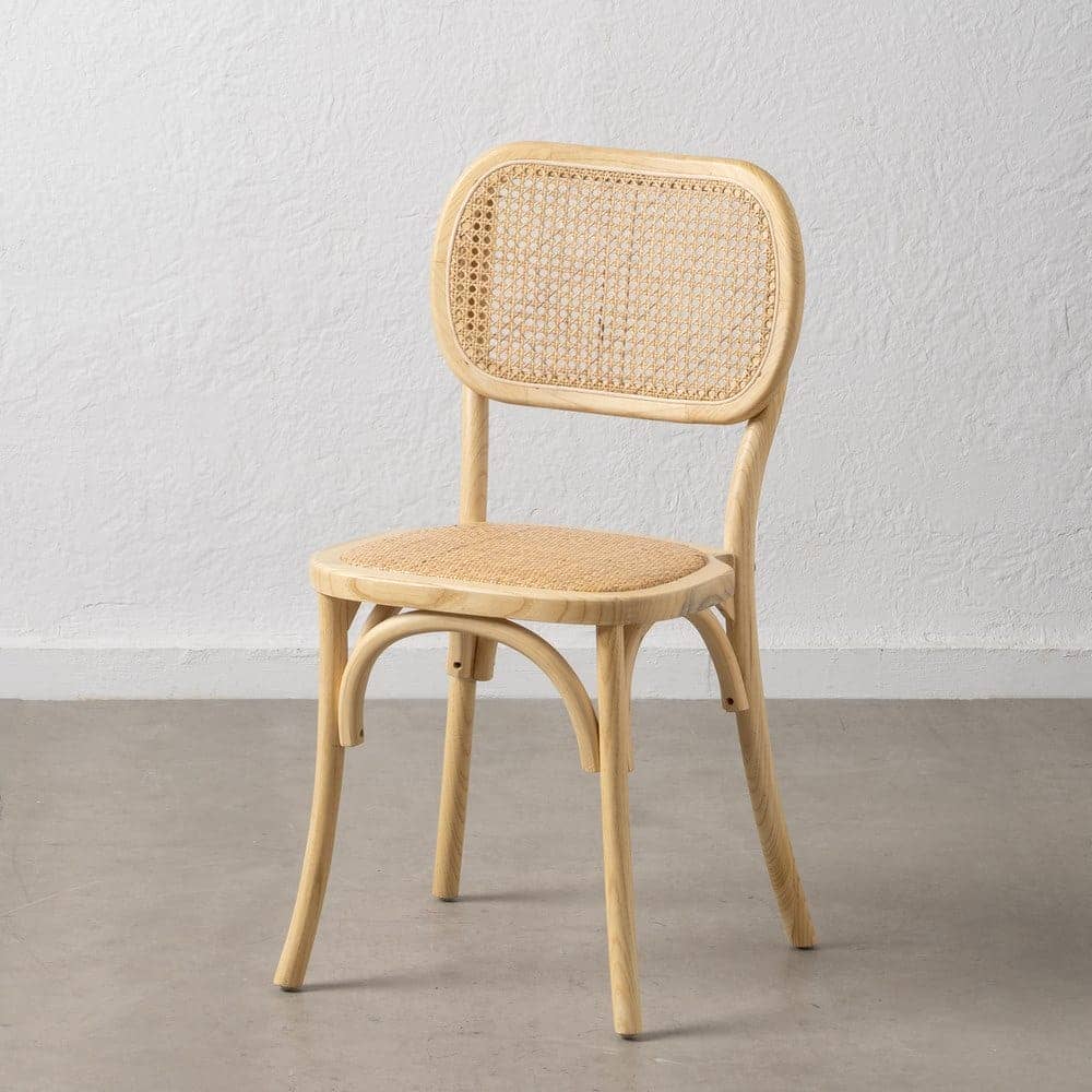 Silla Apilable de Olmo con Asiento de Ratán Trenzado - Modelo Emerson 88 cm | Elegancia y Comodidad para tu Comedor - Imagen 14