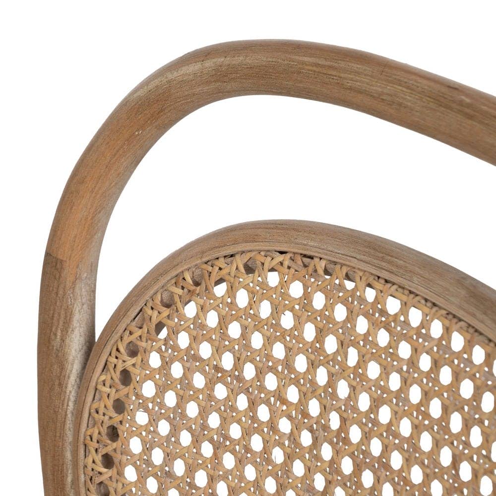 Silla Krylor Beige de Madera y Tejido - Elegante y Cómoda, Asiento Compacto de 89 cm, Ideal para Comedor y Oficina - Imagen 6