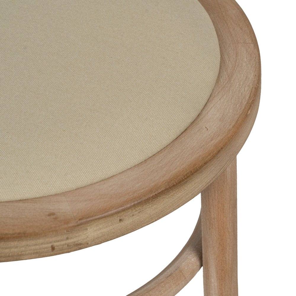 Silla Krylor Beige de Madera y Tejido - Elegante y Cómoda, Asiento Compacto de 89 cm, Ideal para Comedor y Oficina - Imagen 8