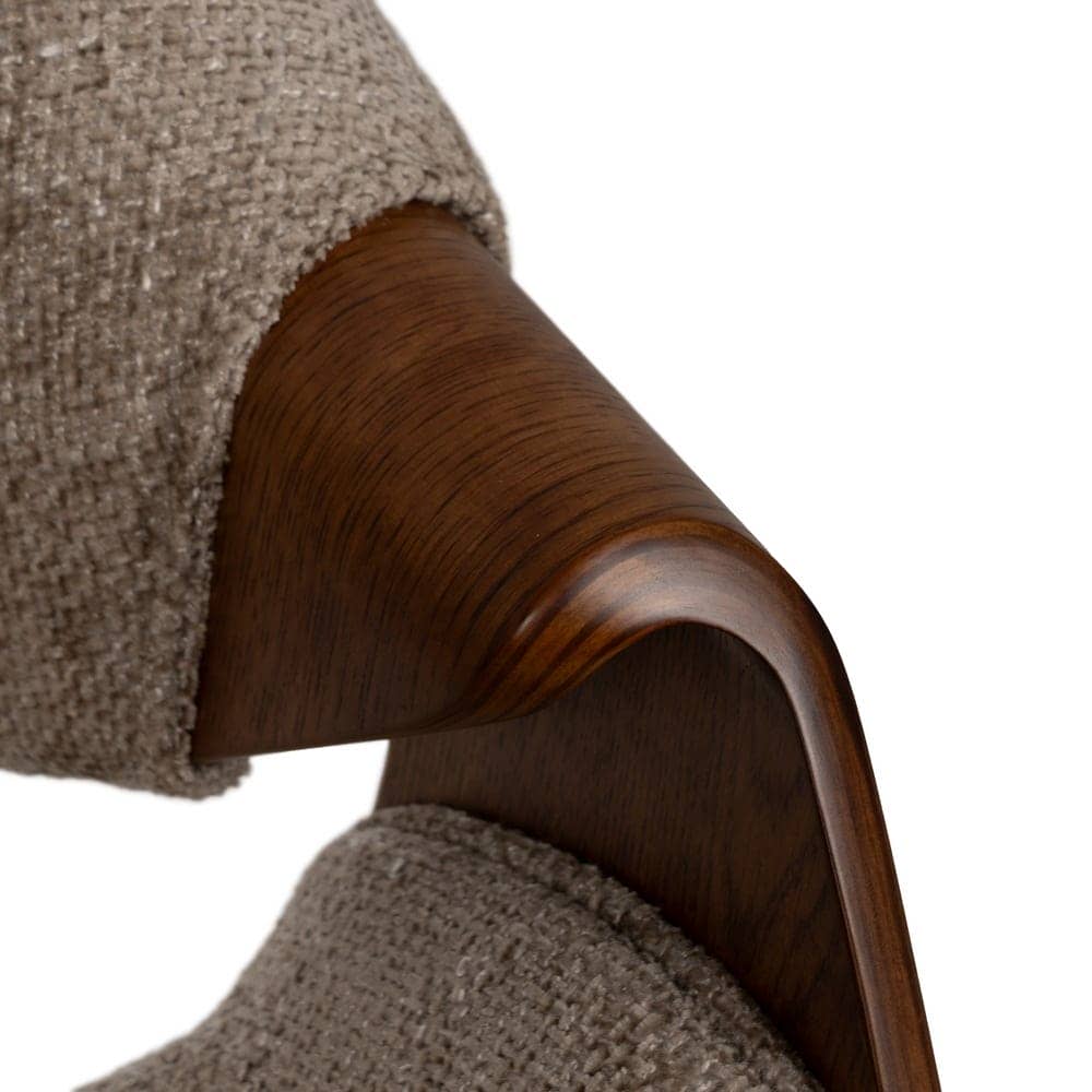 Silla Paltric Beige-Marrón con Tejido 100% Poliéster y Madera de Haya - Diseño Ergonómico y Confort Premium 82 cm para Comedor y Salón - Imagen 9