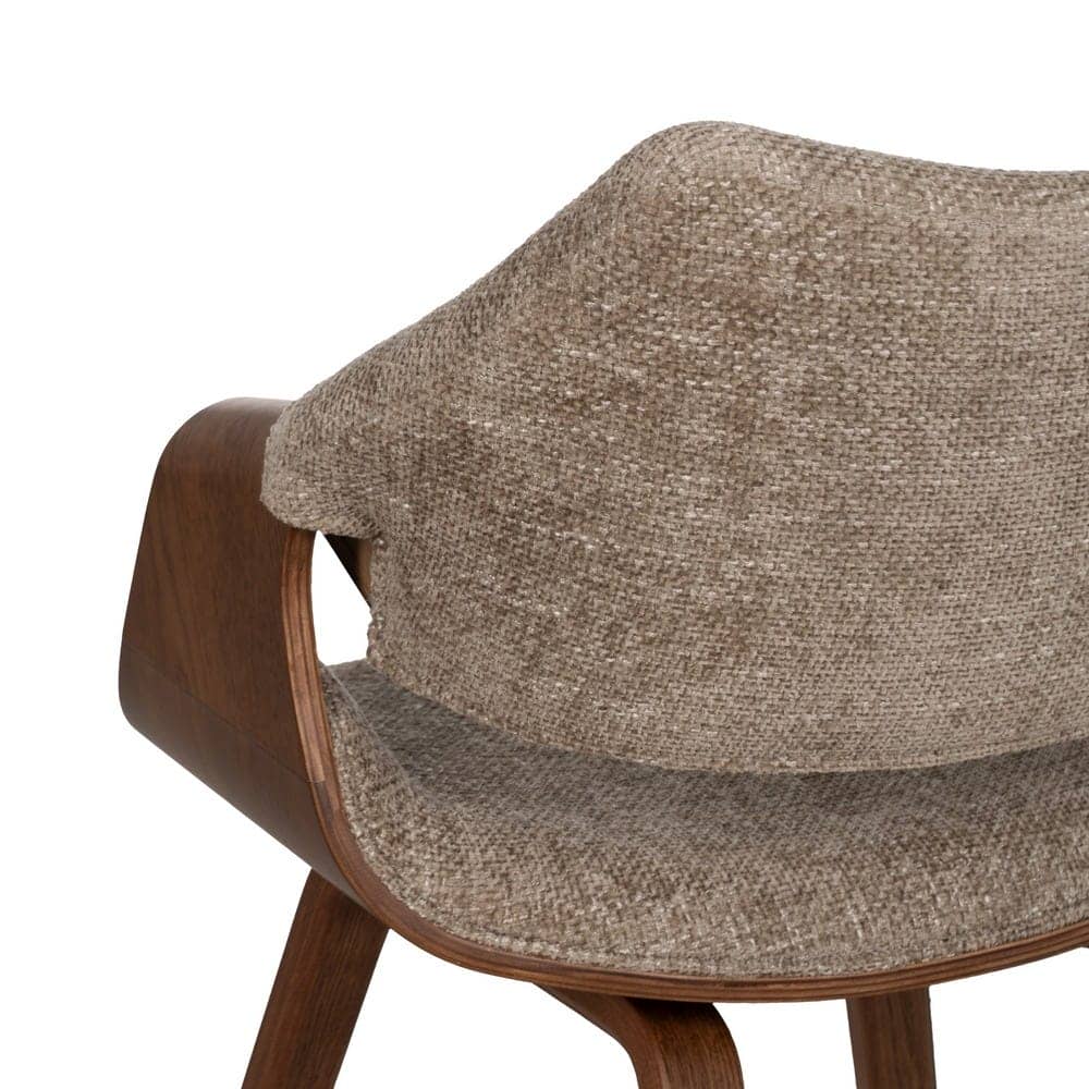 Silla Paltric Beige-Marrón con Tejido 100% Poliéster y Madera de Haya - Diseño Ergonómico y Confort Premium 82 cm para Comedor y Salón - Imagen 11
