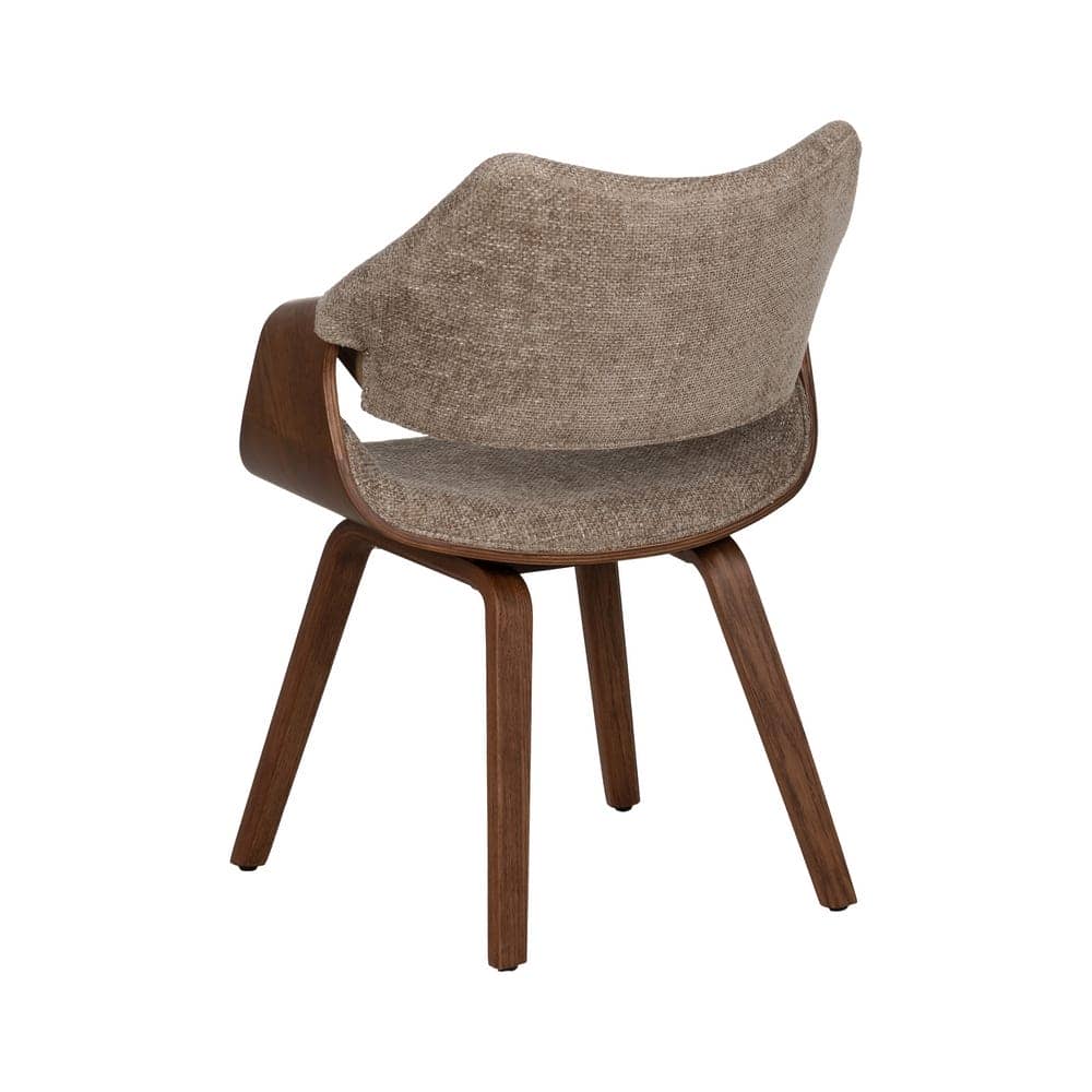 Silla Paltric Beige-Marrón con Tejido 100% Poliéster y Madera de Haya - Diseño Ergonómico y Confort Premium 82 cm para Comedor y Salón - Imagen 3
