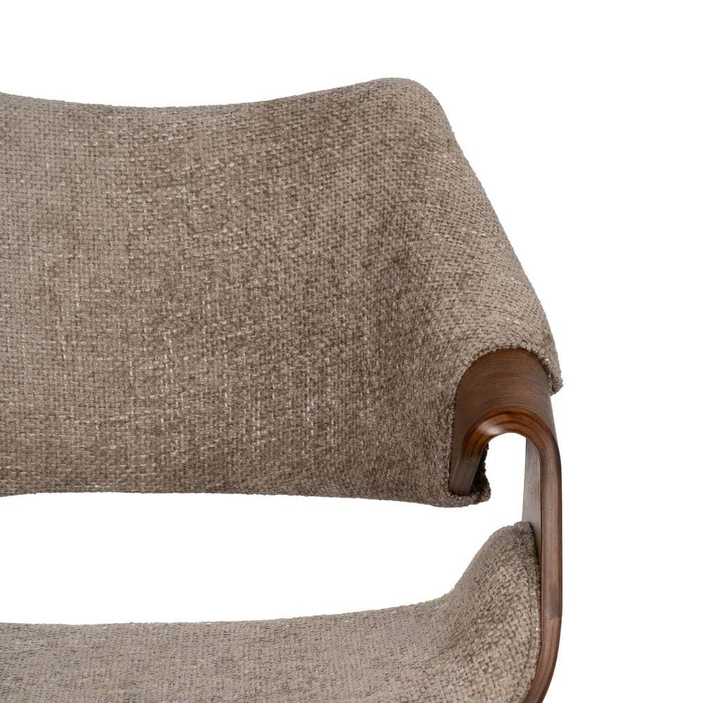 Silla Paltric Beige-Marrón con Tejido 100% Poliéster y Madera de Haya - Diseño Ergonómico y Confort Premium 82 cm para Comedor y Salón - Imagen 4