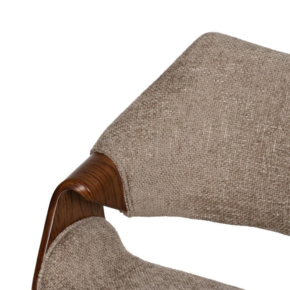 Silla Paltric Beige-Marrón con Tejido 100% Poliéster y Madera de Haya - Diseño Ergonómico y Confort Premium 82 cm para Comedor y Salón - Imagen 5
