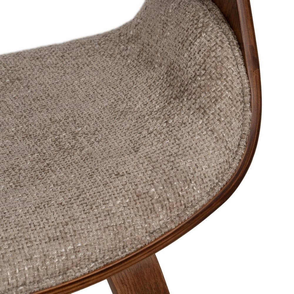 Silla Paltric Beige-Marrón con Tejido 100% Poliéster y Madera de Haya - Diseño Ergonómico y Confort Premium 82 cm para Comedor y Salón - Imagen 8