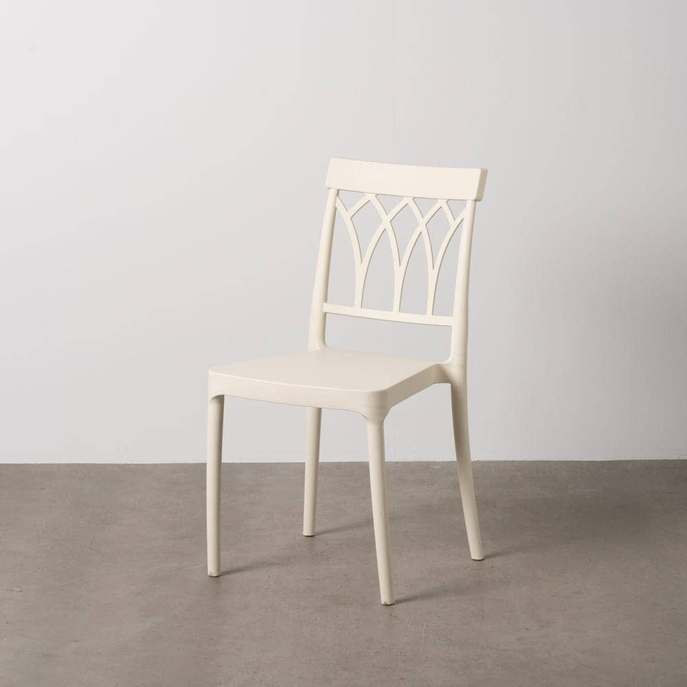 Silla Blanca de Polipropileno Apilable Dorven - Diseño Ergonómico, Ligera y con Protección UV para Interiores y Exteriores - 83 cm de Altura - Imagen 11