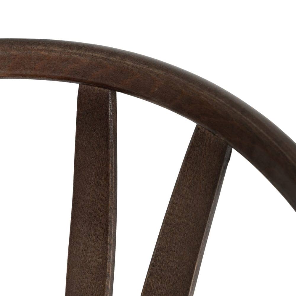 Silla Camden de Madera de Haya y Asiento de Ratán en Color Chocolate - 81 cm de Elegancia y Confort para tu Hogar - Imagen 7