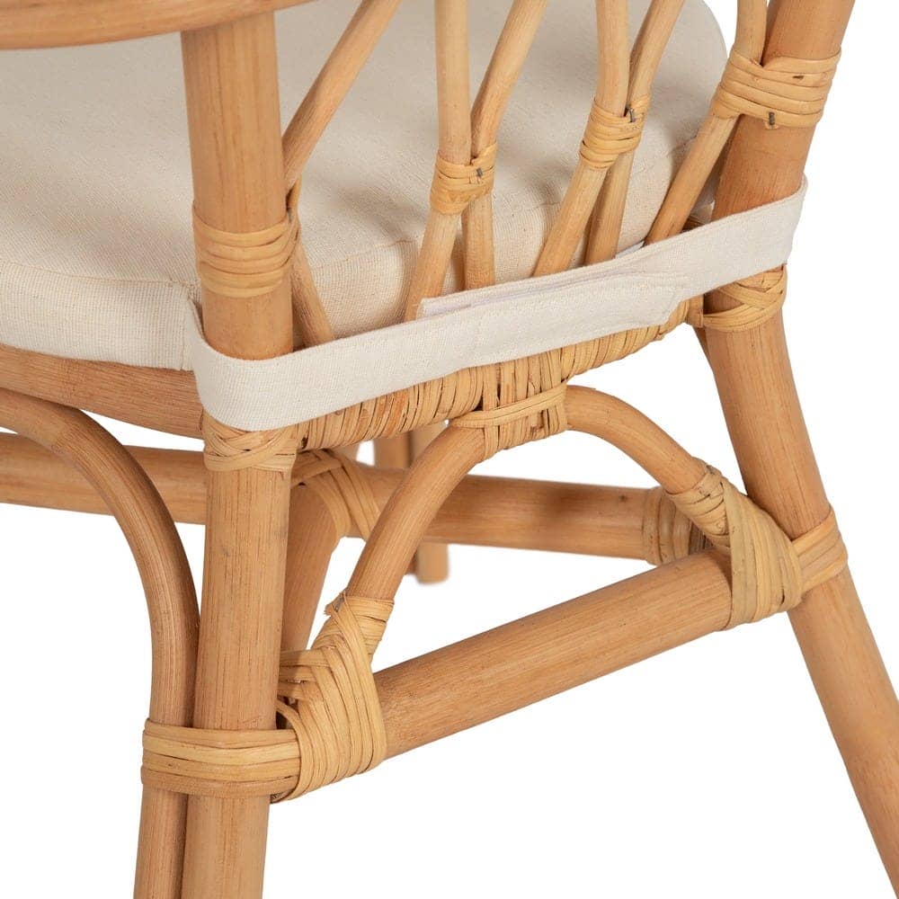 Silla Apilable de Ratán Natural Color Miel para Salón - Diseño Sofisticado y Cómodo (78 cm) - Imagen 9