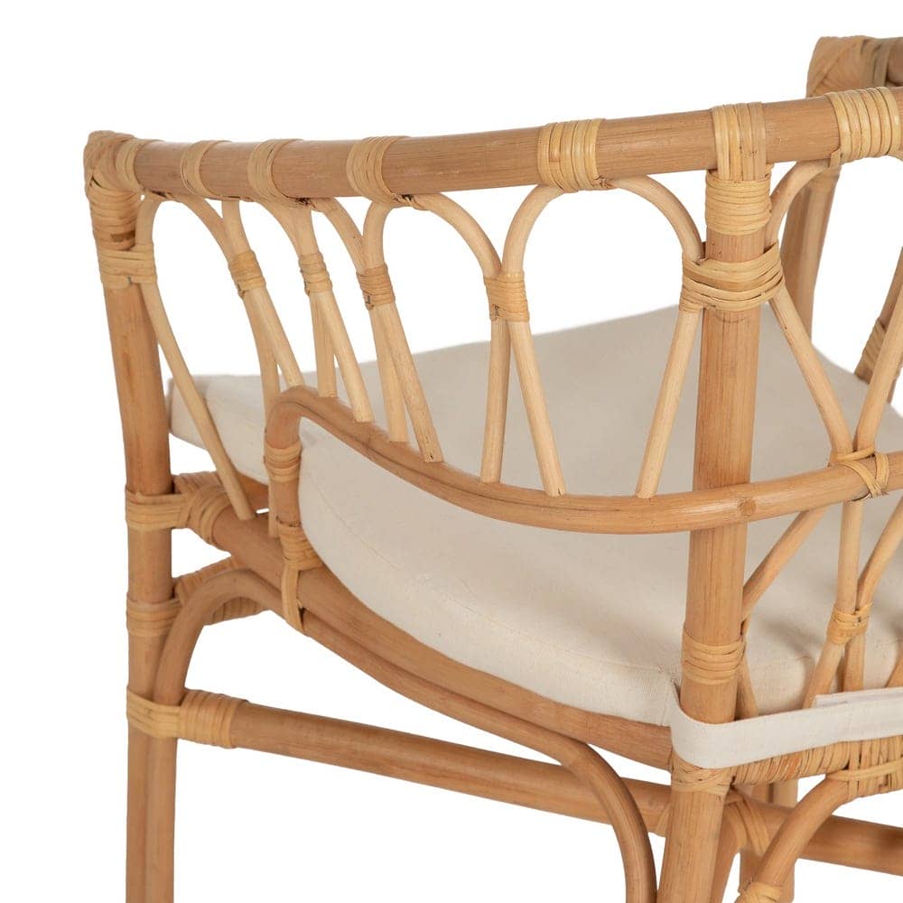 Silla Apilable de Ratán Natural Color Miel para Salón - Diseño Sofisticado y Cómodo (78 cm) - Imagen 10