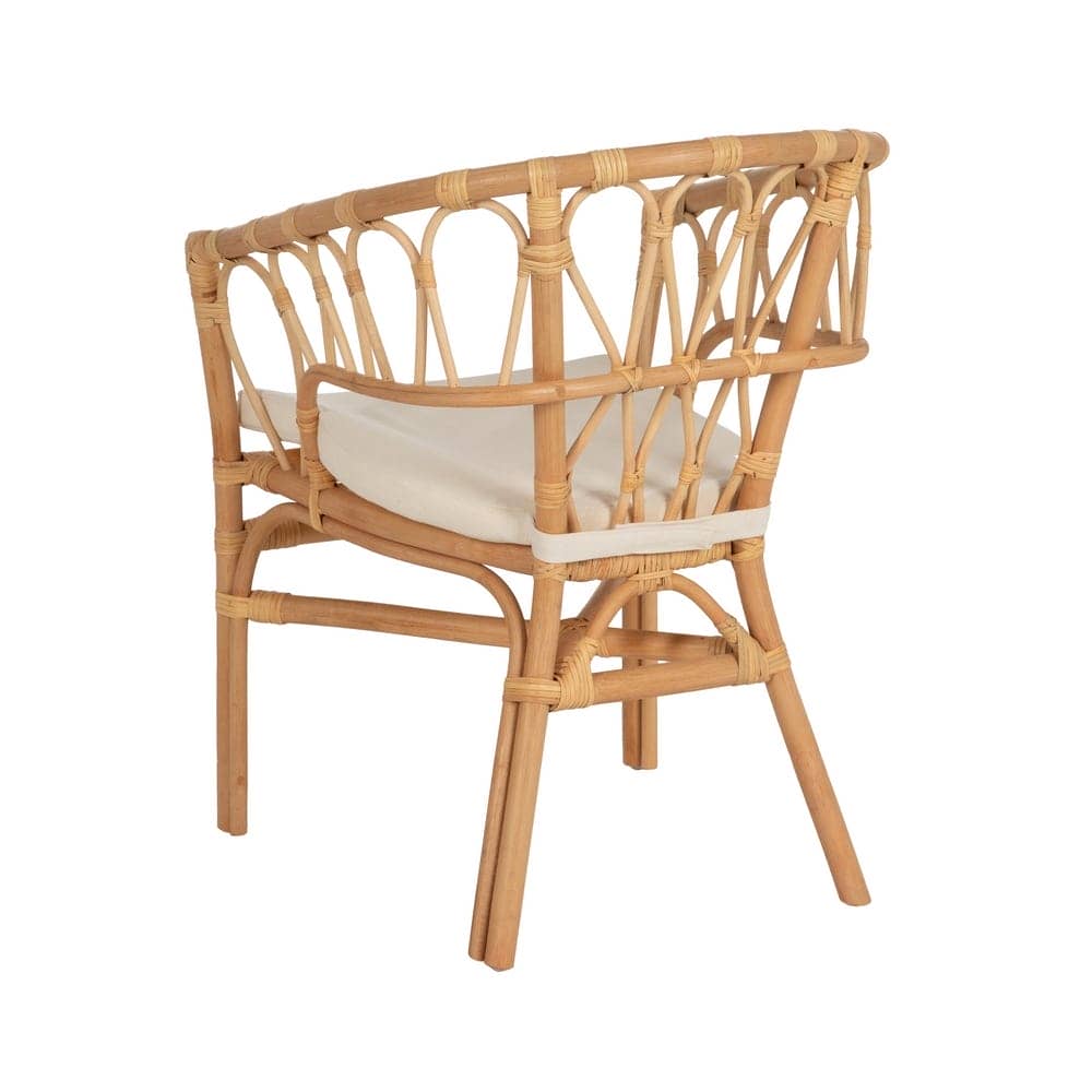 Silla Apilable de Ratán Natural Color Miel para Salón - Diseño Sofisticado y Cómodo (78 cm) - Imagen 3