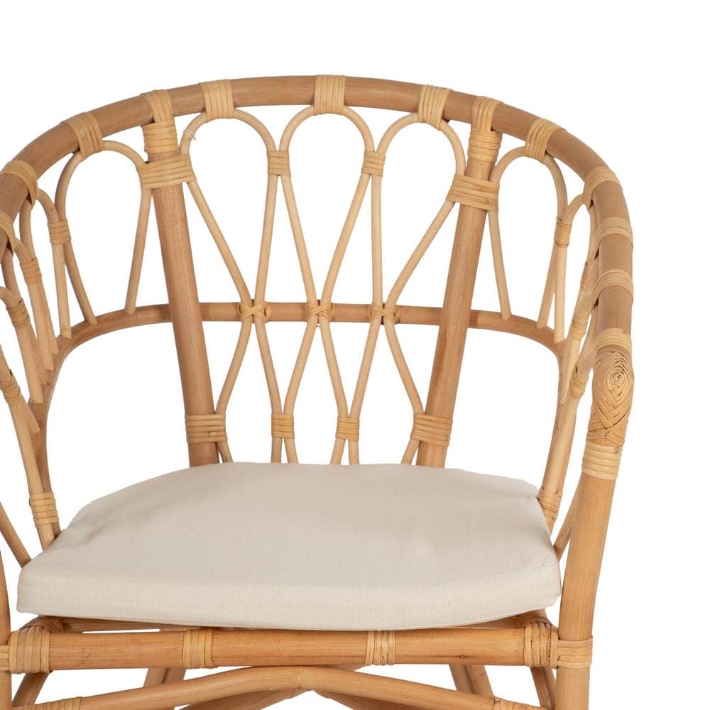 Silla Apilable de Ratán Natural Color Miel para Salón - Diseño Sofisticado y Cómodo (78 cm) - Imagen 4
