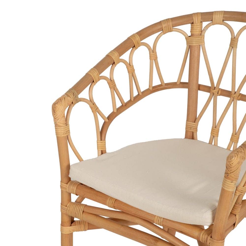 Silla Apilable de Ratán Natural Color Miel para Salón - Diseño Sofisticado y Cómodo (78 cm) - Imagen 5