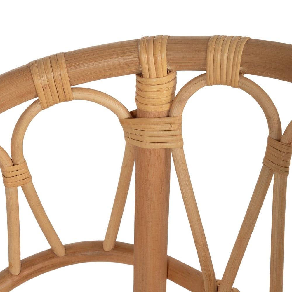 Silla Apilable de Ratán Natural Color Miel para Salón - Diseño Sofisticado y Cómodo (78 cm) - Imagen 6