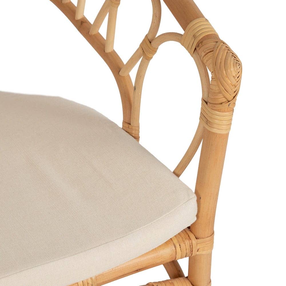 Silla Apilable de Ratán Natural Color Miel para Salón - Diseño Sofisticado y Cómodo (78 cm) - Imagen 8