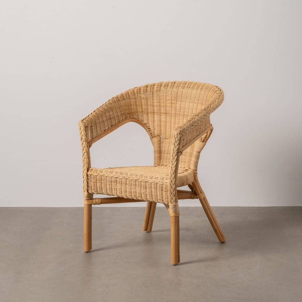 Silla de Ratán Color Miel para Salón - Elegante y Apilable, 78 cm de Altura, Ideal para Comedor y Rincón de Lectura - Imagen 2