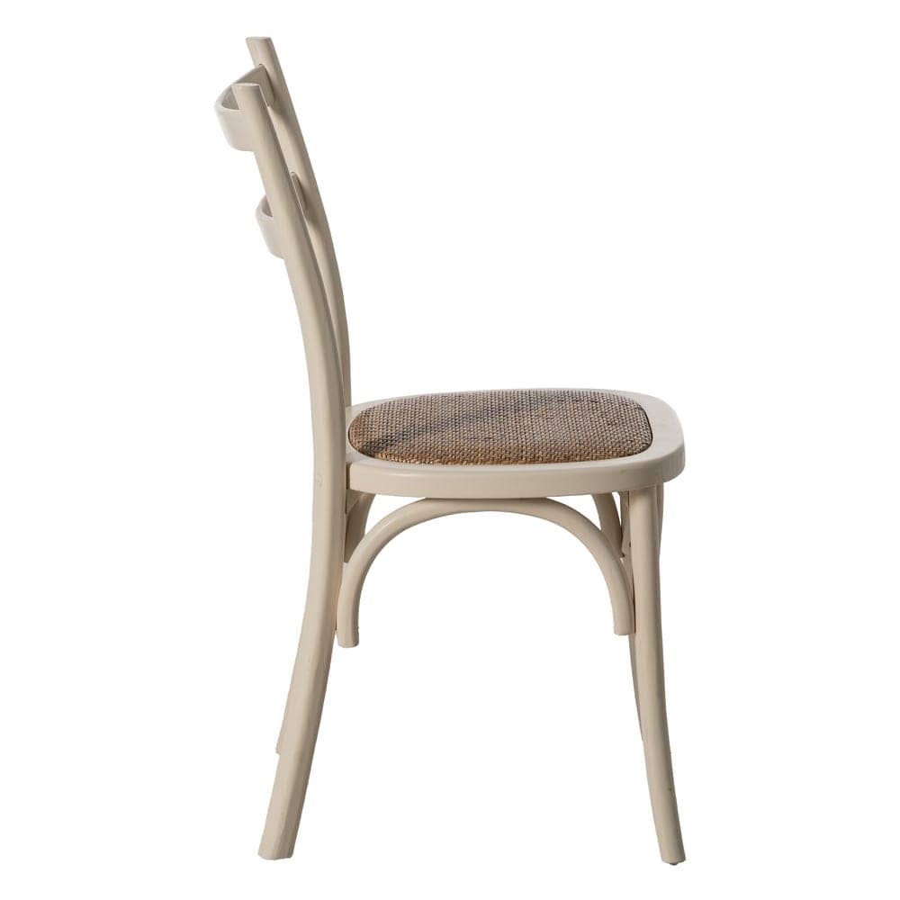 Silla Nolric de Madera de Olmo y Asiento de Ratán - Diseño Elegante y Confortable 88,5 cm - Imagen 2