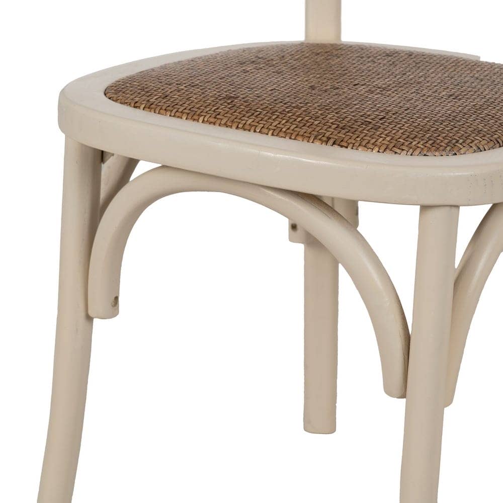Silla Nolric de Madera de Olmo y Asiento de Ratán - Diseño Elegante y Confortable 88,5 cm - Imagen 6