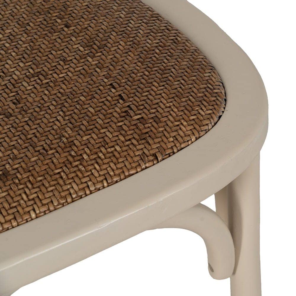 Silla Nolric de Madera de Olmo y Asiento de Ratán - Diseño Elegante y Confortable 88,5 cm - Imagen 7