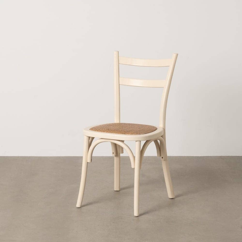 Silla Nolric de Madera de Olmo y Asiento de Ratán - Diseño Elegante y Confortable 88,5 cm - Imagen 12