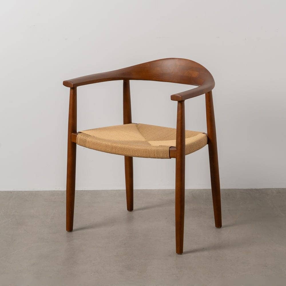 Silla de Madera de Haya con Asiento de Cuerda Marrón 77 cm Declan - Diseño Elegante y Confortable para Comedor y Salón, Soporta 130 kg, Normativa UNE-EN 12520:2016 - Imagen 14
