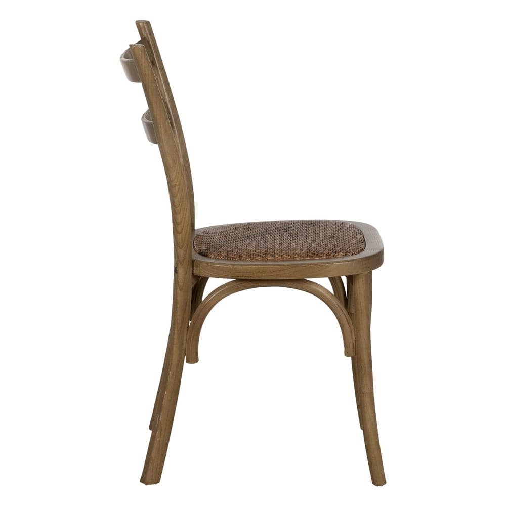 Silla de Madera de Olmo Nolric con Asiento de Ratán - Elegante y Cómoda, 88,5 cm de Altura, Ideal para Comedores y Salas de Estar - Imagen 2