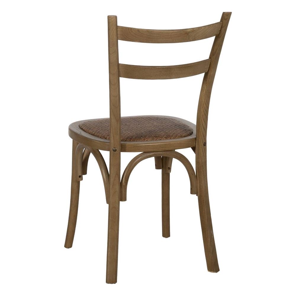Silla de Madera de Olmo Nolric con Asiento de Ratán - Elegante y Cómoda, 88,5 cm de Altura, Ideal para Comedores y Salas de Estar - Imagen 3