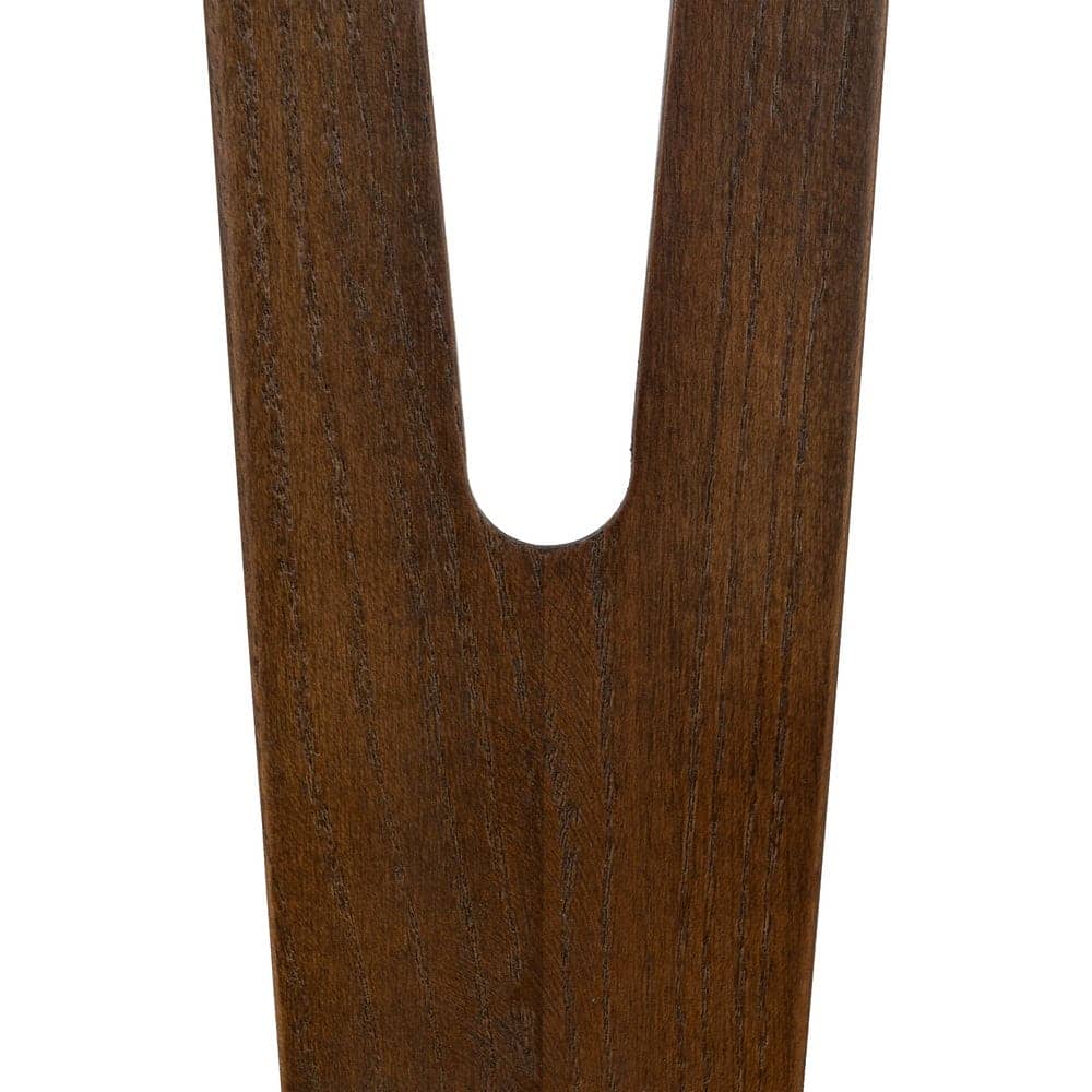 Silla de Madera de Olmo Marrón Cole con Asiento de Ratán Trenzado - Elegancia Rústica para tu Hogar (78 cm) - Imagen 11