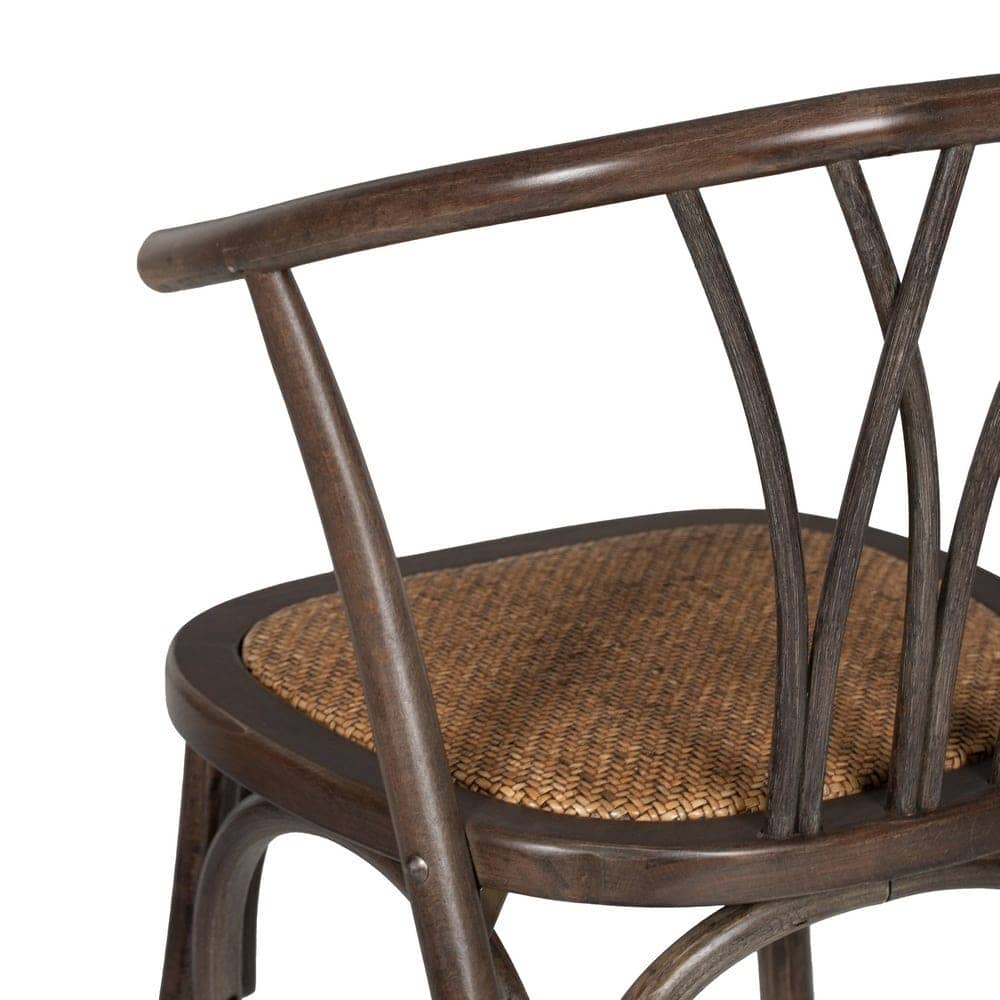 Silla de Madera y Ratán Color Chocolate Remington - Elegante y Confortable, 81 cm, Ideal para tu Hogar - Imagen 10