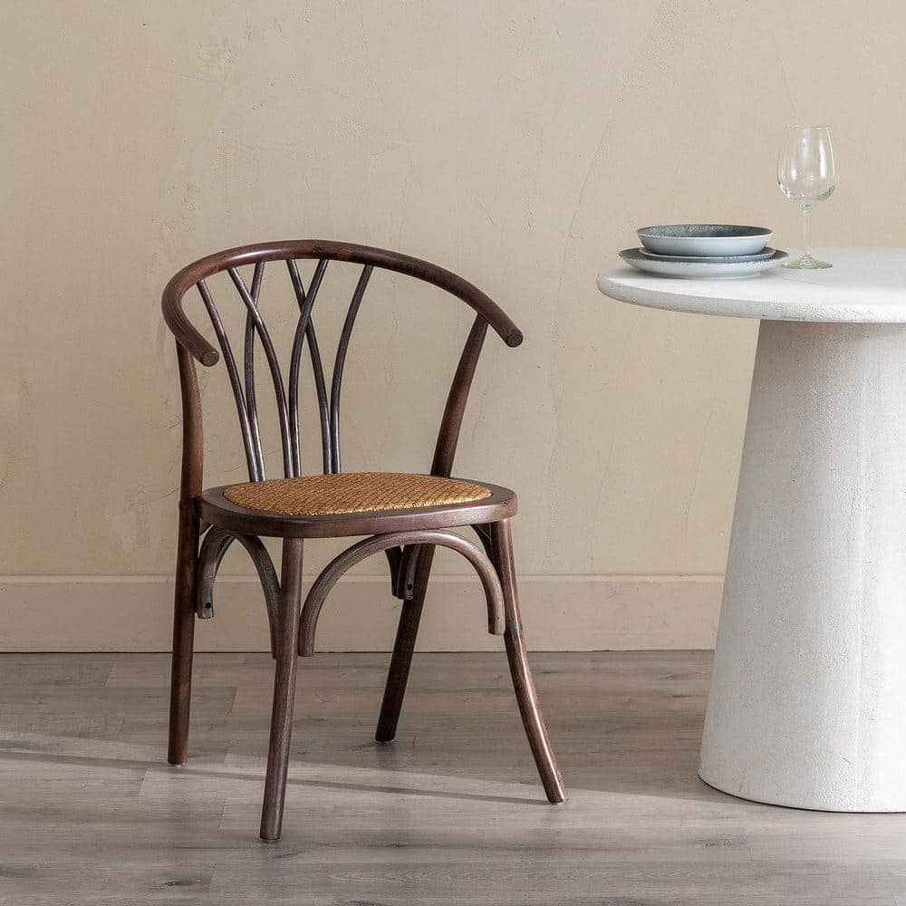 Silla de Madera y Ratán Color Chocolate Remington - Elegante y Confortable, 81 cm, Ideal para tu Hogar - Imagen 14