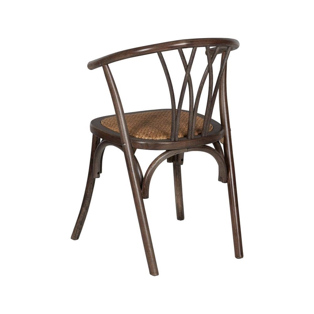 Silla de Madera y Ratán Color Chocolate Remington - Elegante y Confortable, 81 cm, Ideal para tu Hogar - Imagen 3