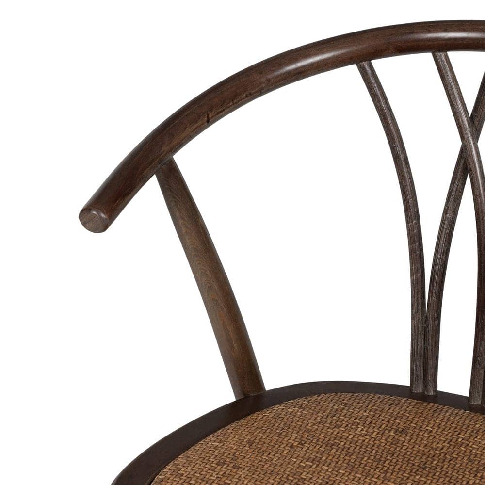 Silla de Madera y Ratán Color Chocolate Remington - Elegante y Confortable, 81 cm, Ideal para tu Hogar - Imagen 5