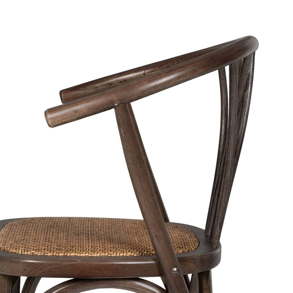 Silla de Madera y Ratán Color Chocolate Remington - Elegante y Confortable, 81 cm, Ideal para tu Hogar - Imagen 6