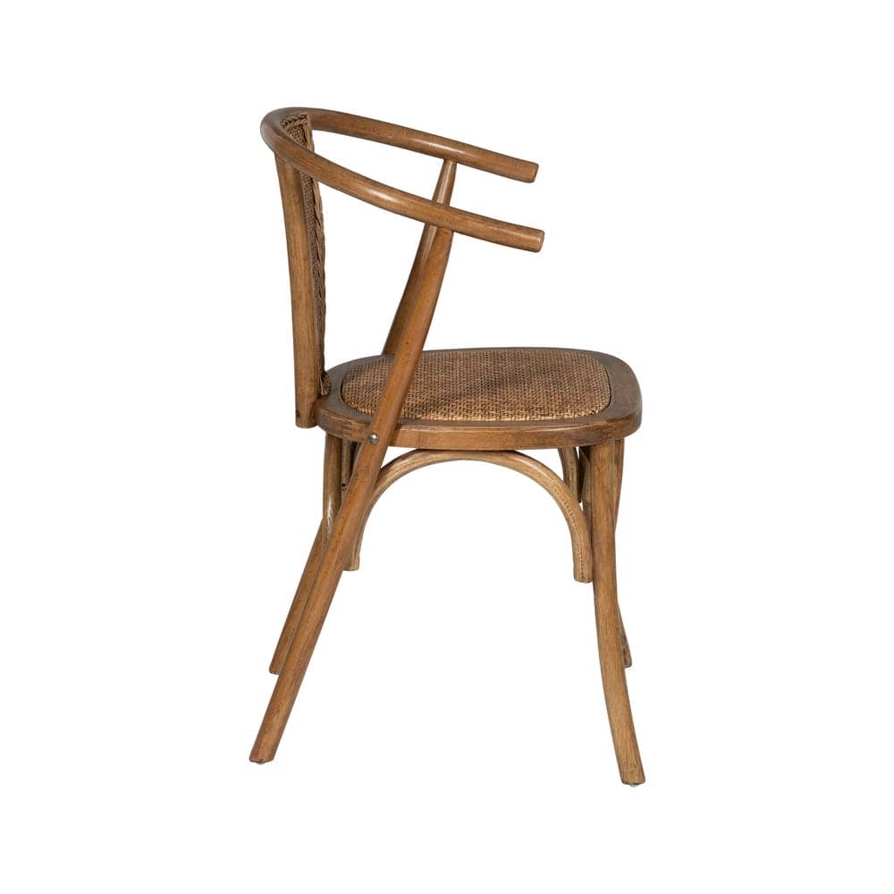 Silla de Madera y Ratán Color Miel Colton - Elegante y Cómoda, Ideal para Decorar tu Hogar - Imagen 2