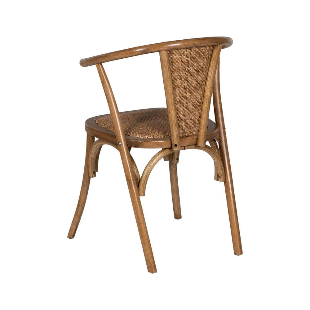Silla de Madera y Ratán Color Miel Colton - Elegante y Cómoda, Ideal para Decorar tu Hogar - Imagen 3
