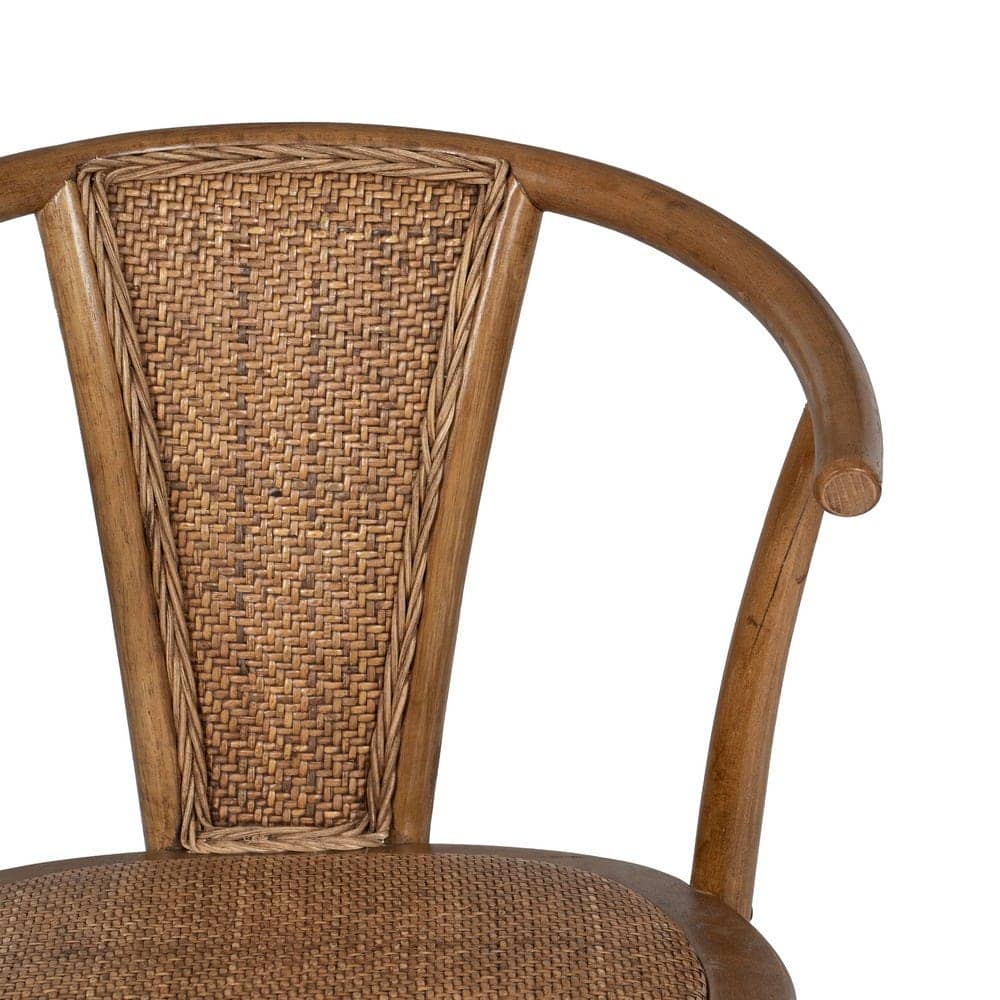 Silla de Madera y Ratán Color Miel Colton - Elegante y Cómoda, Ideal para Decorar tu Hogar - Imagen 4