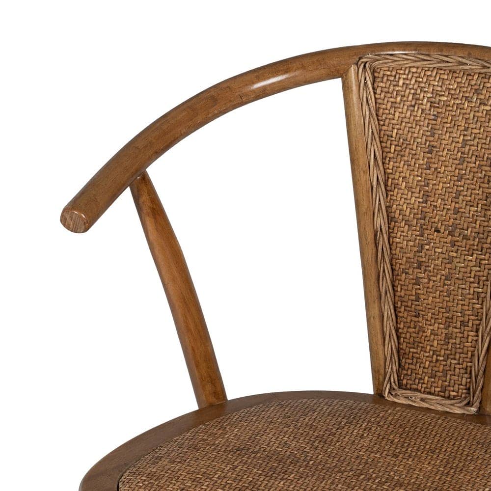 Silla de Madera y Ratán Color Miel Colton - Elegante y Cómoda, Ideal para Decorar tu Hogar - Imagen 5