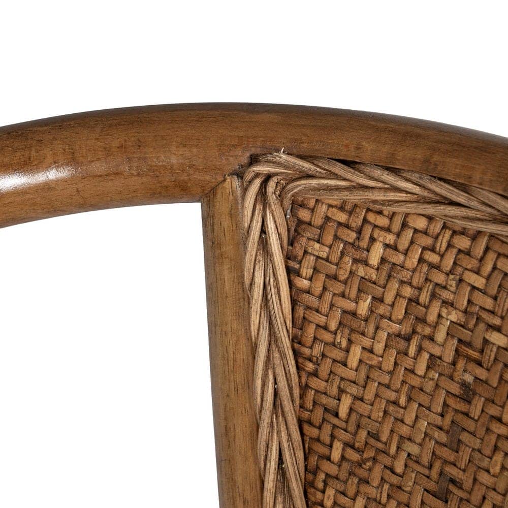 Silla de Madera y Ratán Color Miel Colton - Elegante y Cómoda, Ideal para Decorar tu Hogar - Imagen 7