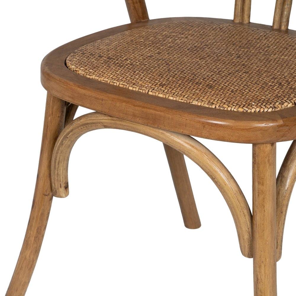 Silla de Madera y Ratán Color Miel Remington - Elegante y Confortable, Ideal para tu Hogar, 81 cm - Imagen 9